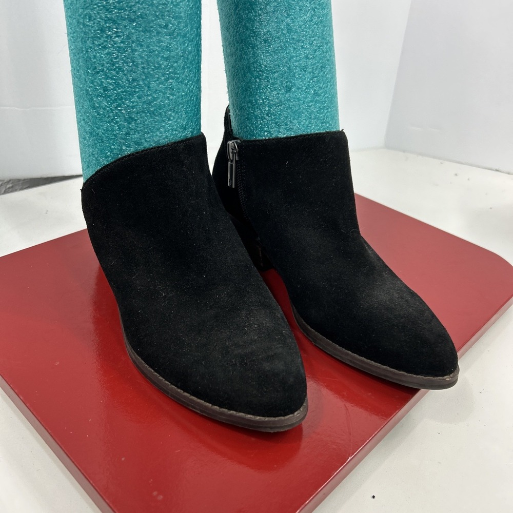 Lucky Brand Women's Fenley Bootie Black Suede Ankle Boots Size 6.5